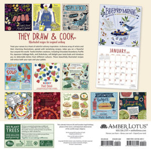 They Draw & Cook 2021 Wall Calendar from Amber Lotus Publishing