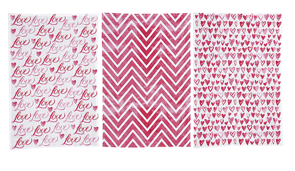 Pink Valentine's Kitchen Towel, Set of 3 
															/ C&F Home							