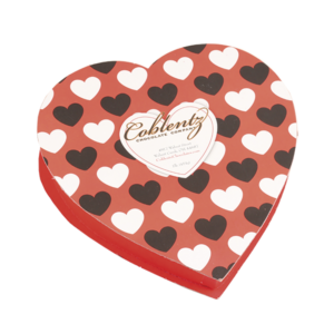 Heart shaped chocolate gift boxes from Coblentz Chocolate