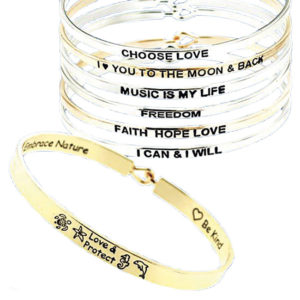 Inspirational Identity Bangles from Cool Jewels.
