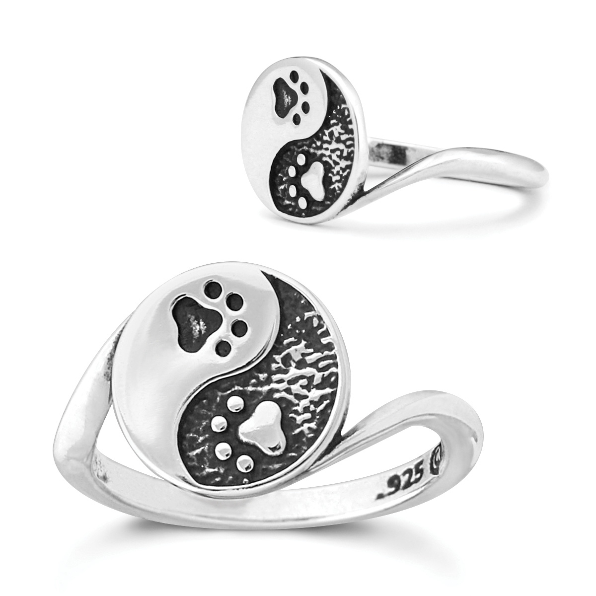 Yin and Yang Ring 
															/ Dazzling Paws Jewelry							
