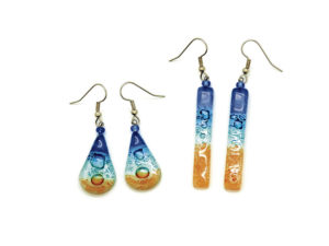 Fused Glass Earrings from Dunitz & Company