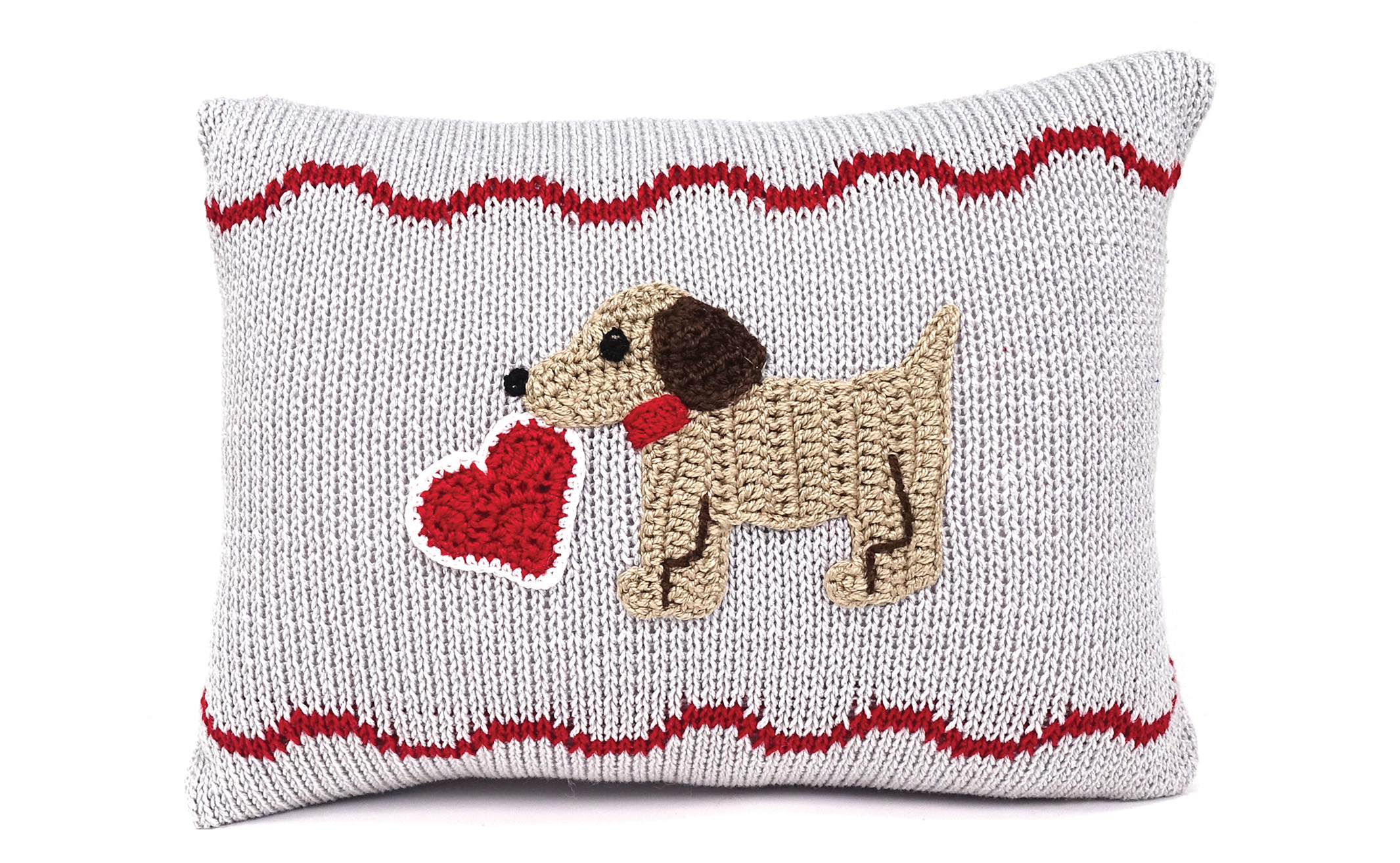 Puppy Valentine Pillow 
															/ Melange Collection							
