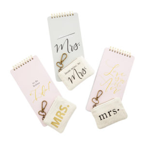 Wedding Notebook and Pouch Sets from Mud Pie