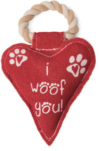 I Woof You Heart Shaped Dog Toy from Pavillion Gift Company
