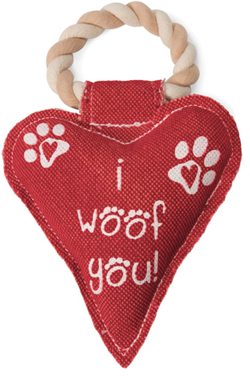 I Woof You Heart Shaped Dog Toy 
															/ Pavilion							