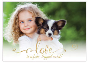 Love:Four-Legged Word Photo Valentine by Modern Posh from PrintsWell