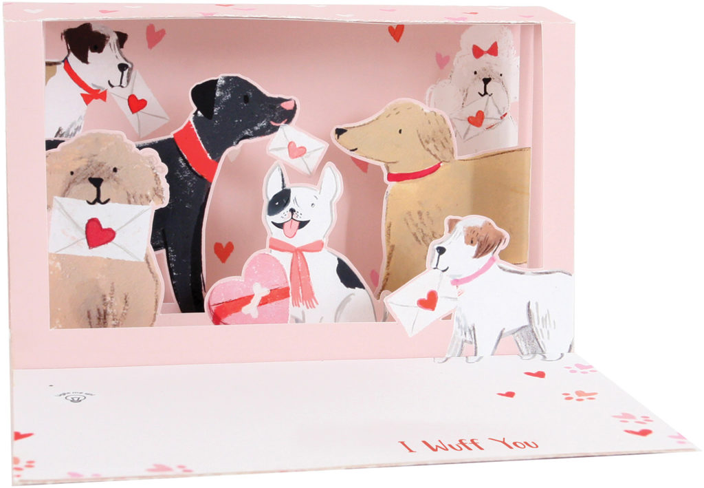 Happiest Valentine Dogs Pop-up Card from Up With Paper