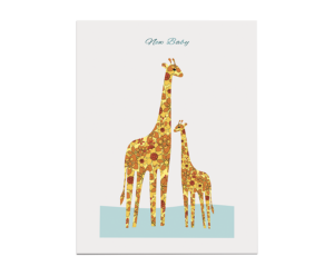 Baby Girl Giraffe Card from Seashell Paper Co.