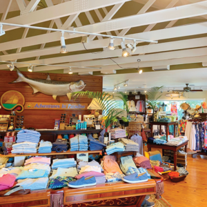 Adventures in Paradise Outfitters, merchandise displays