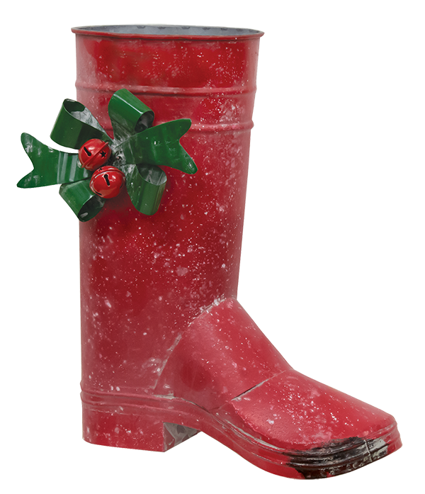 Santa's Red Metal Boot 
															/ Col House Designs							