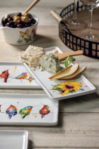 Sunflower Appetizer Tray with Spatula from DEMDACO, featuring artist Dean Crouser's work