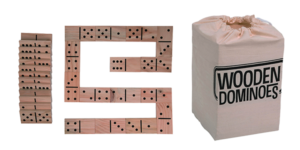 Wood Outdoor Domino Set from Transpac