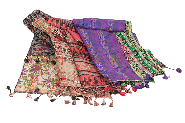 Kantha Upcycled Silk Sari Scarf 
															/ Sevya Handmade							