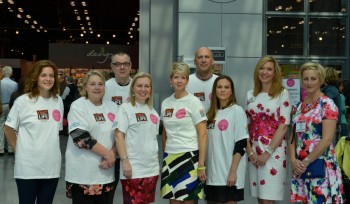 Gift For Life/National Stationery Show AIDS Walk NY 2015 Javits Center team (L-R): Michele Langer of Emerald Expositions; Diane Falvey of Gifts and Decorative Accessories; Steven Williams of DIFFA; Kathy Krassner of Krassner Communications; Jill Campbell of Emerald Expositions; Matt McCallum of Great American Publishing; Trish Rivas of Emerald Expositions; Kelly Bristol of National Stationery Show; and Julie McCallum of Great American Publishing.