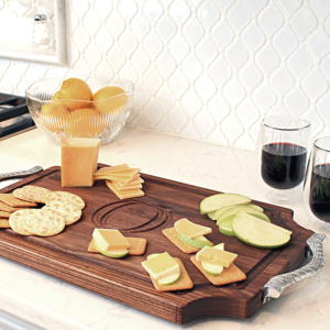 Cheese Wrangler - Walnut 320 with Rope Handles from BigWood Boards