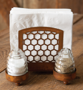 Honey Hive Salt Pepper and Napkin Caddy from CTW Home Collection