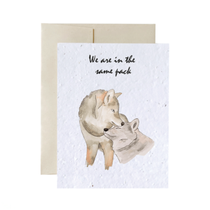 Wolf Pack Plantable Card from Flowerink Stationery