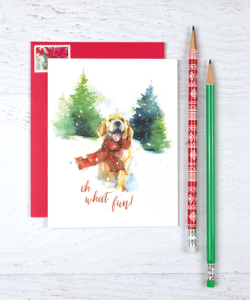 Holiday Puppy Card from Gina B. Designs