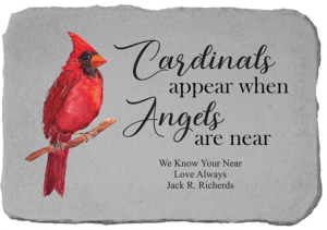 Cardinals Appear Created with Color Printed Stone collection Stone from Kay Berry