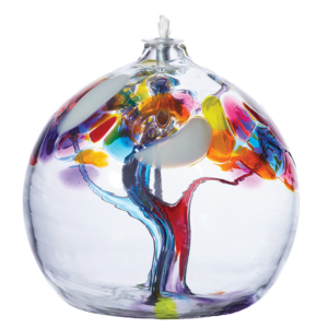 Tree of Wonder Oil Lamp from Kitras Art Glass