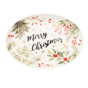 Merry Christmas Oval Platter from C&F Home