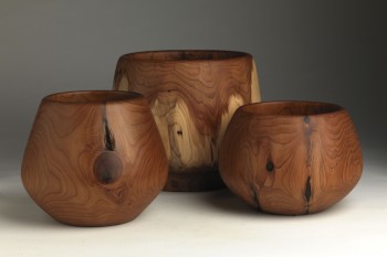 Yew Wood Hand-Turned Bowls by Phil Gautreau Wood Design LLC