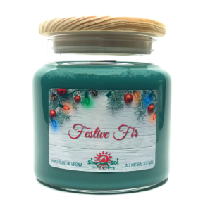 Festive Fir Soy Candle from Shining Sol Candle Company