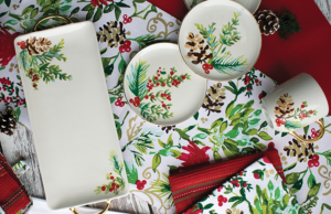 LANG Christmas Greens Linens & Ceramics from The LANG Companies