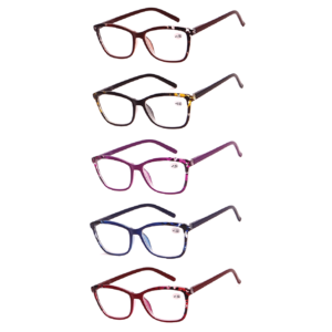 Blue Light Tortoise Square Frame Readers from Willow Street Designs by dei