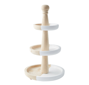 Paulownia Three Tiered Server from Mud Pie