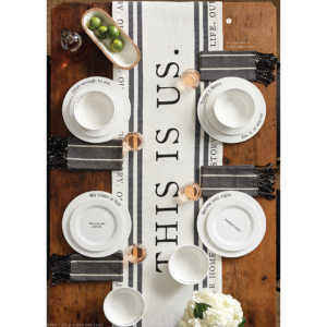 Table for 4 Dinner Plate Set from Mud Pie
