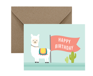 Llama Birthday Greeting Card from IMPAPER