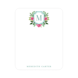 Flower Monogram Flat Note by Stacy Claire Boyd from PrintsWell
