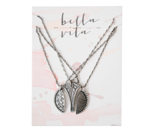Floral Pewter Connection Collection Necklaces from Bella Vita Jewelry