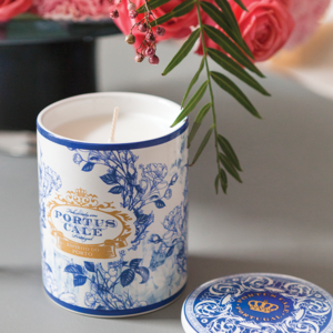 Portus Cale Gold & Blue Candle from Casafina