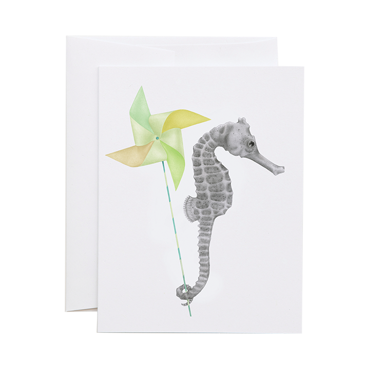 GAMBOL AZIMUTH Long Snout Seahorse Note Card