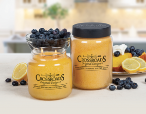 Lemon Blueberry Pound Cake Jar Candles from Crossroads Candles