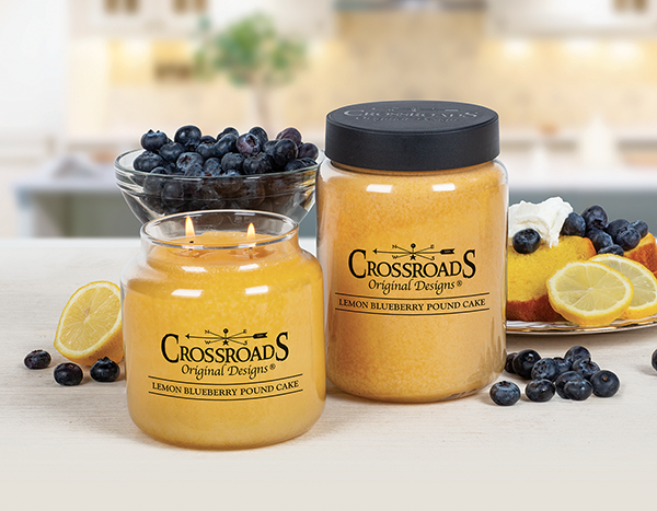 Lemon Blueberry Pound Cake Jar Candles 
															/ Crossroads Original Designs							