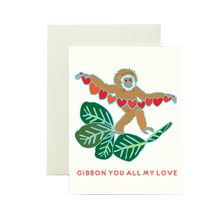 Gibbon You All My Love Card
