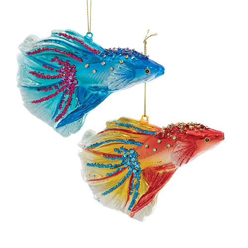Noble Gem Colorful Beta Fish Ornaments 
															/ Kurt Adler							