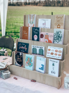 Greeting card display from Manor Paper Co.