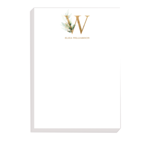 Gold Leaf Alphabet Notepad by Picme!Prints from PrintsWell