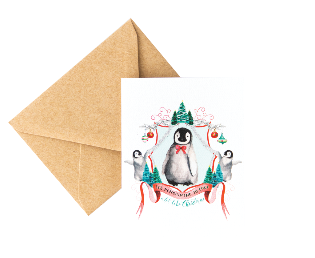 It's Penguining to Look a lot like Christmas Greeting Card from Cami Monet