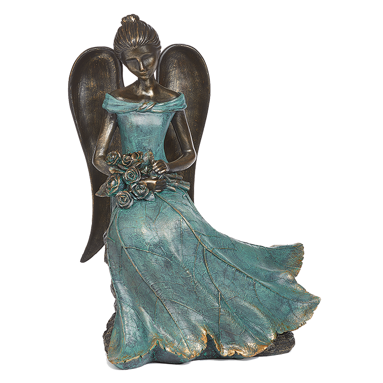 Angel with Flowers Garden Statue