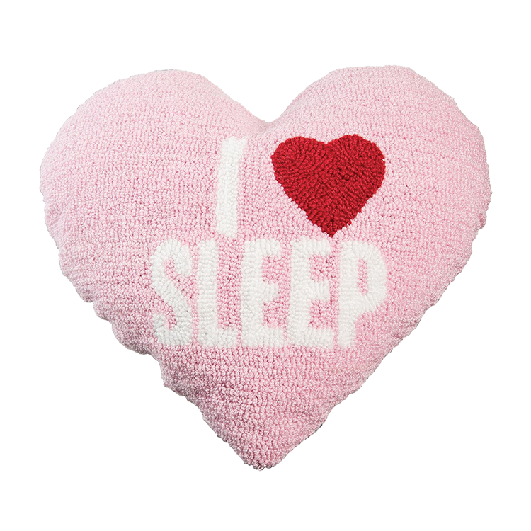 I Heart Sleep Hook Loop Pillow