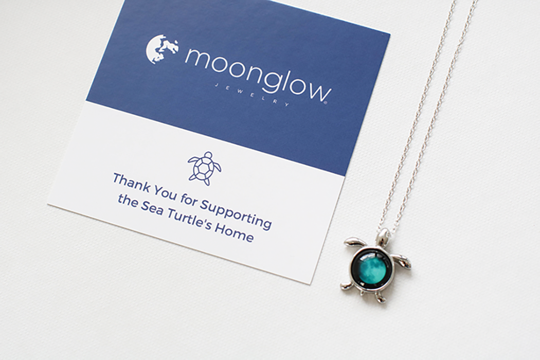 Sea Moon Turtle Necklace 
															/ Moonglow Jewelry							