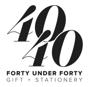 The Gift + Stationery 40 Under 40 logo