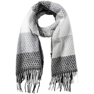 Oakley Plaid Fringe Scarf by Design Imports