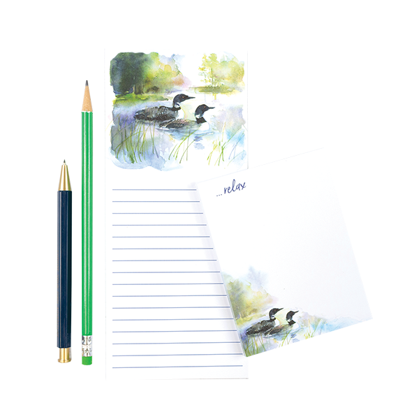 Loons on a Lake Notepad 
															/ Gina B Designs							
